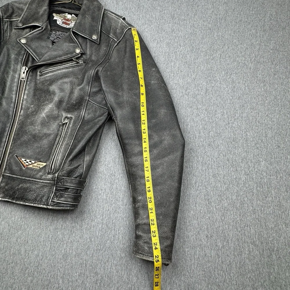 Harley Davidson Road Hog Distressed Leather Jacket 97064 Sz S Motorcycle Biker